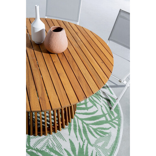 Masa lemn acacia maro Rodano Ø120x74h