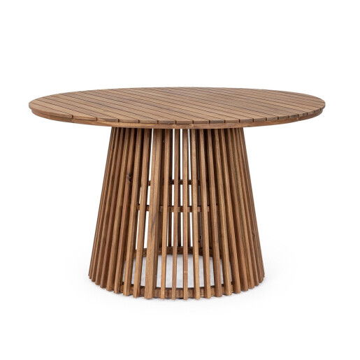 Masa lemn acacia maro Rodano Ø120x74h