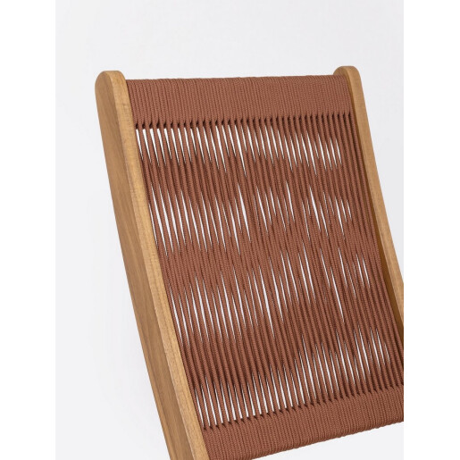 Set 2 scaune gradina, terasa lemn acacia textil coral Danubio 42x61x90h