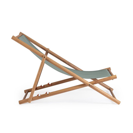 Set 2 scaune gradina, terasa lemn acacia textil gri petrol Danubio 68x106/114x76/89h