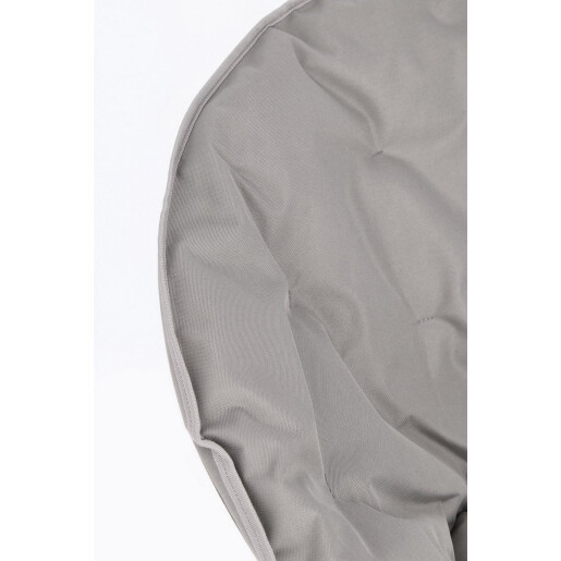 Fotoliu pliabil cadru din otel si perna textil gri Rock 65 cm x 75 cm x 80 h x 42 h1
