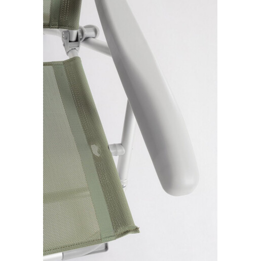 Set 2 scaune gradina aluminiu textilena verde olive Cayo 57x85x73h