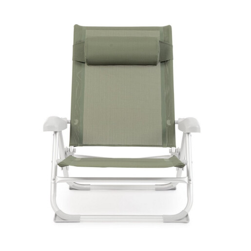 Set 2 scaune gradina aluminiu textilena verde olive Cayo 57x85x73h
