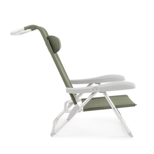 Set 2 scaune gradina aluminiu textilena verde olive Cayo 57x85x73h