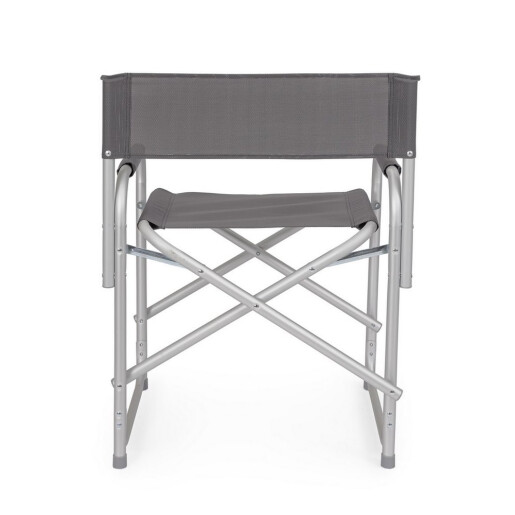 Set 2 scaune gradina aluminiu textilena gri Cayo 57x47x79h