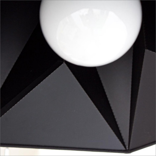 Lustra neagra Esagono, 40W, 46 cm x 40 cm x 25 h
