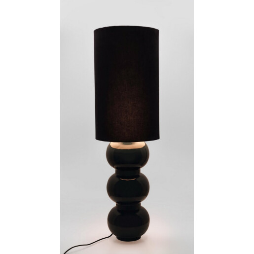 Lampadar metal textil albastru Ikeru Ø30x100h