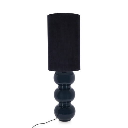 Lampadar metal textil albastru Ikeru Ø30x100h