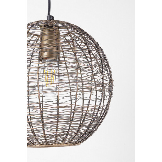 Set 2 lustre metal cupru Inay 25x100 cm