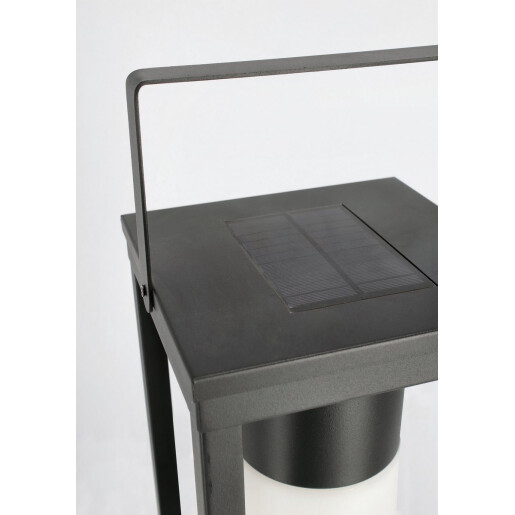 Felinar incarcare solara otel negru 17x17x38h