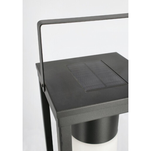 Felinar incarcare solara otel negru 20x20x75h