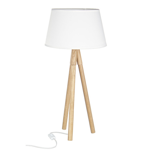 Lampadar lemn alb Roma 33x69 cm