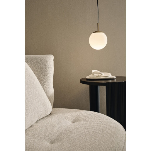 Set 2 lustre metal auriu sticla alba Delphine 15x22 cm