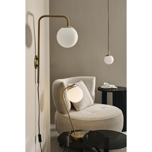 Aplica metal auriu sticla alba Delphine 17x30x50 cm