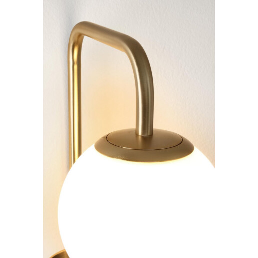 Aplica metal auriu sticla alba Delphine 17x30x50 cm