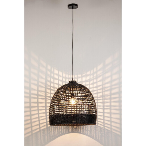 Lustra ratan negru Siwa 53x48.5 cm