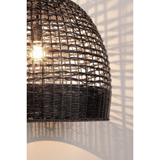 Lustra ratan negru Siwa 53x48.5 cm