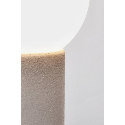 Veioza ceramica gri alba Jael Ø15x35,5h