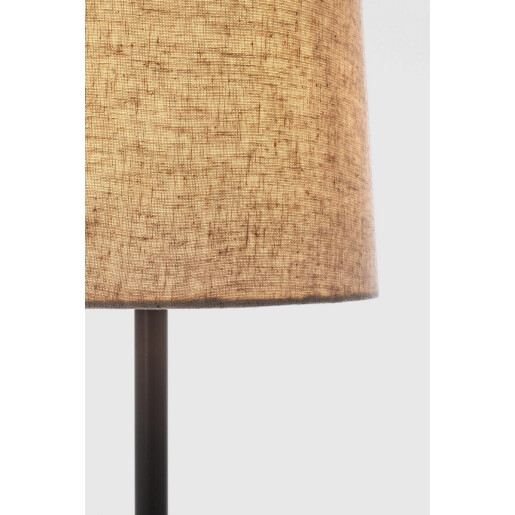 Lampadar otel negru textil bej Assam 26x166 cm