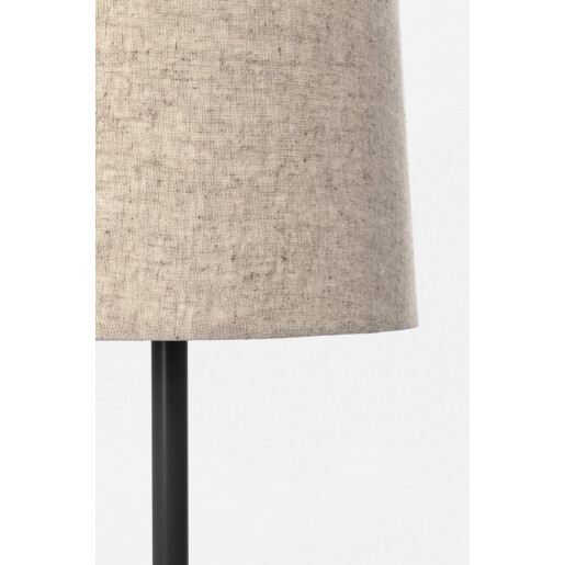 Lampadar otel negru textil bej Assam 26x166 cm