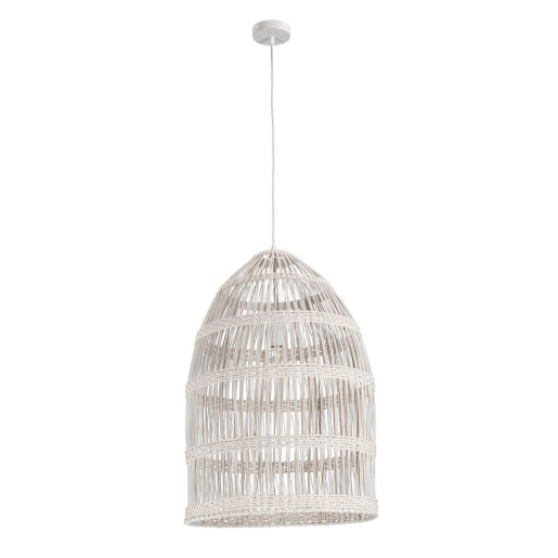 Lustra ratan alb Praia 45x67 cm