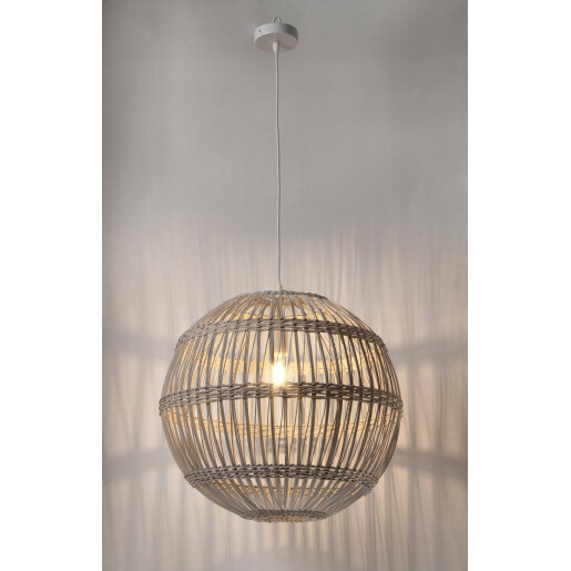 Lustra ratan alb Praia 50.5x47 cm