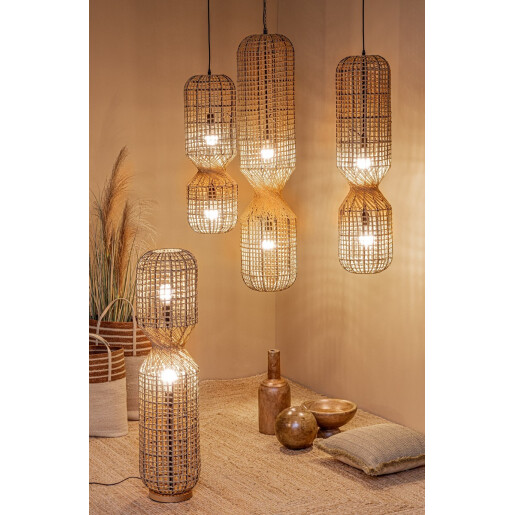 Lampadar ratan bej Malabo 30x135 cm