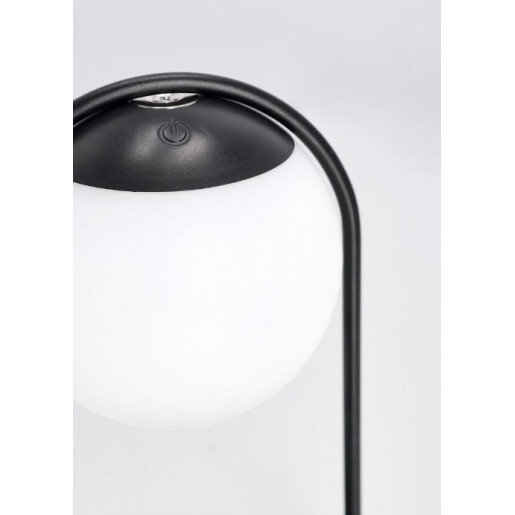 Veioza uz interior, exterior alba neagra Pansy Ø13,5x21h