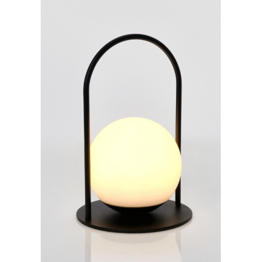 Veioza uz interior, exterior alba neagra Pansy Ø13,5x21h