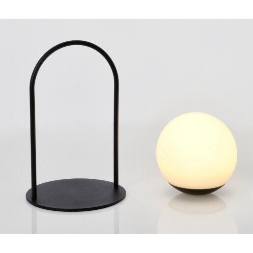 Veioza uz interior, exterior alba neagra Pansy Ø13,5x21h