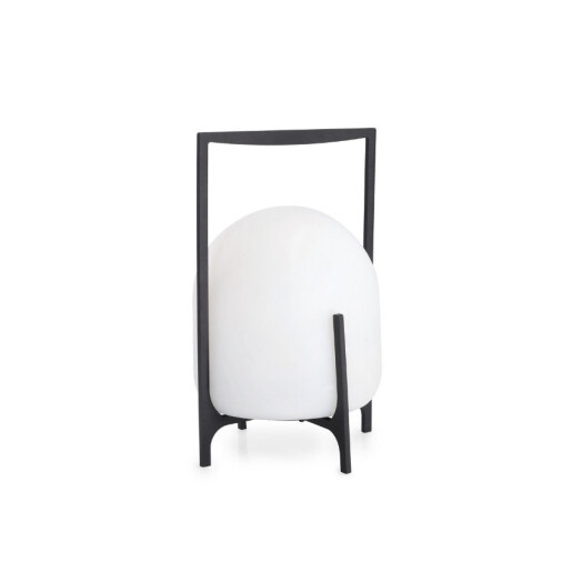 Veioza uz interior, exterior alba neagra Cumin Ø17,6x27h