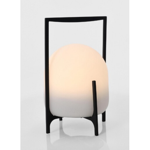 Veioza uz interior, exterior alba neagra Cumin Ø17,6x27h