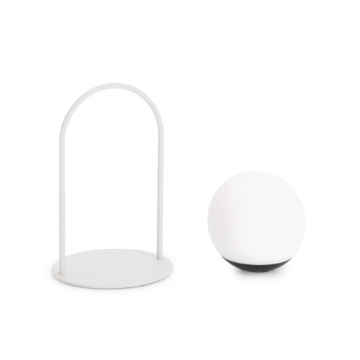 Veioza uz interior, exterior alba PansyØ13,5x21h