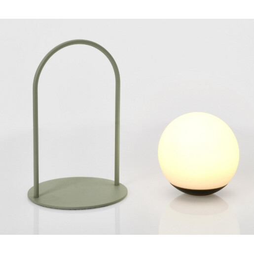 Veioza uz interior, exterior verde neagra PansyØ13,5x21h