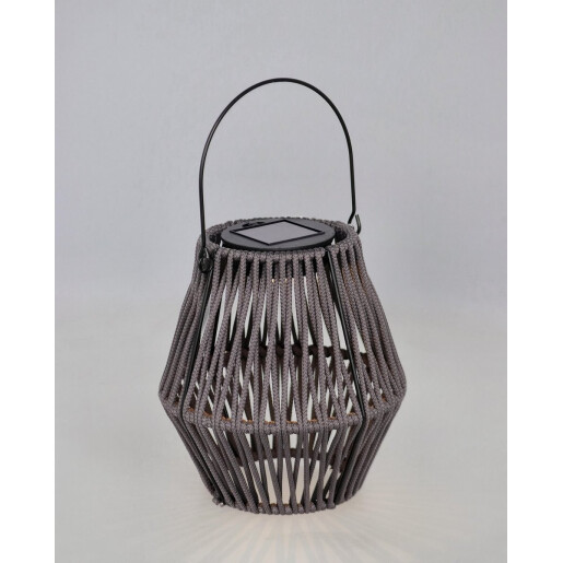 Felinar incarcare solara otel franghie gri Juny Ø15,5x17h