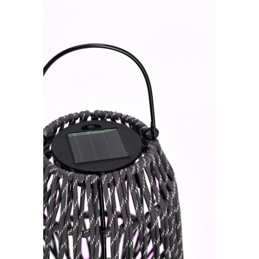 Felinar incarcare solara otel gri franghie gri Taiki Ø15,5x19,5h