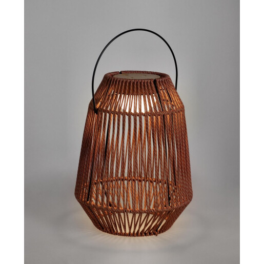 Felinar led otel gri franghie rosie Taiki Ø25,5x33h