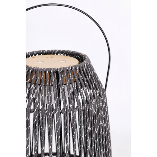 Felinar led otel gri sfoara gri Taiki Ø25,5x33h