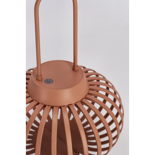 Felinar cu leduri otel caramiziu Saryn Ø20x26h