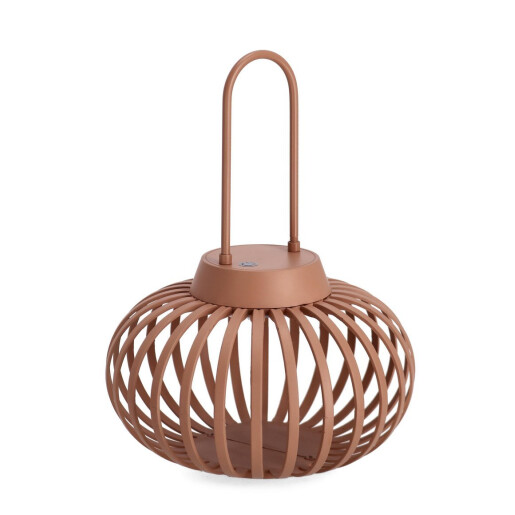 Felinar cu leduri otel caramiziu Saryn Ø20x26h