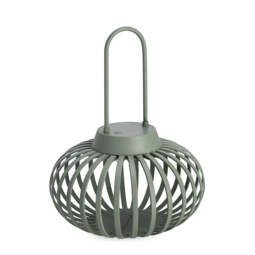 Felinar cu leduri otel verde Saryn Ø20x26h