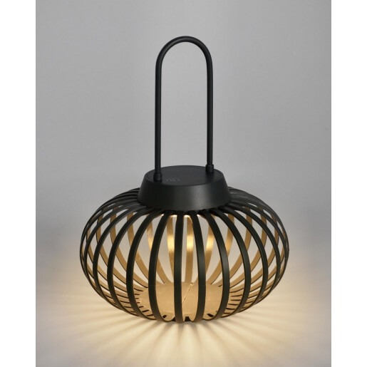 Felinar cu leduri otel gri Saryn Ø20x26h