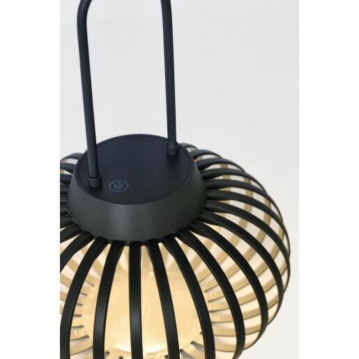 Felinar cu leduri otel gri Saryn Ø20x26h