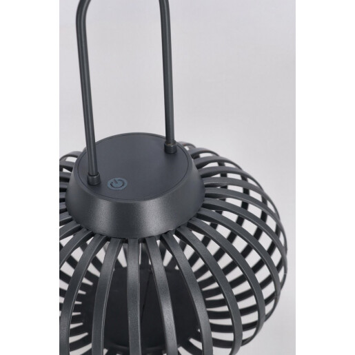 Felinar cu leduri otel gri Saryn Ø20x26h