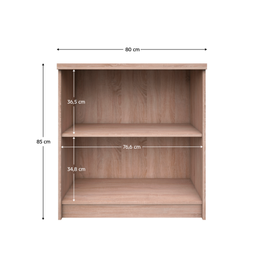 Raft pardoseala pal melaminat stejar sonomaTopty  80x33x85 cm
