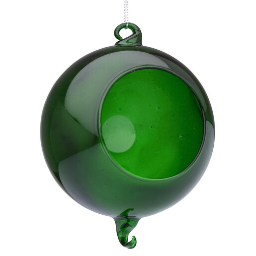 Set 6 globuri brad Craciun sticla verde Simply Ø10 cm