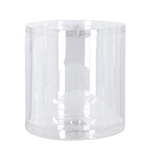 Set 6 globuri brad Craciun sticla transparenta rosie Bling Ø 15 cm
