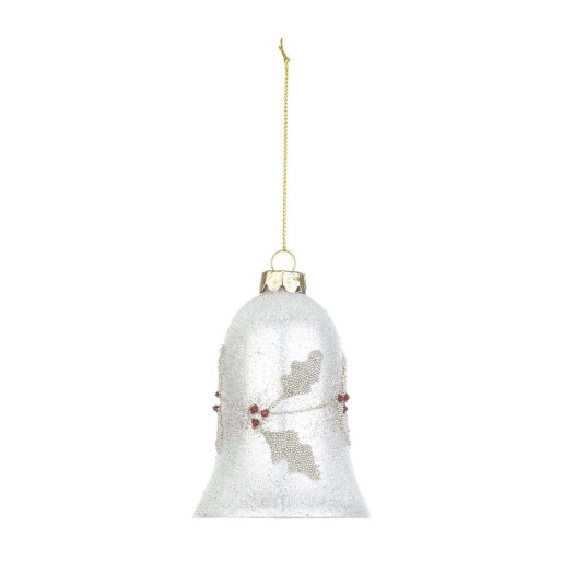 Set 12 ornamente Clopotel brad Craciun sticla multicolora Sibyl Ø7,3x10,5h