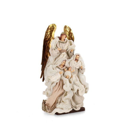 Figurina Nasterea Domnului textil multicolor Majestic 29x11x32h