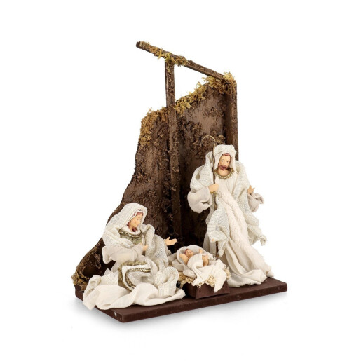 Figurina Nasterea Domnului textil multicolor Devotion 24x14x33h